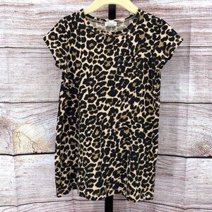 Crewcuts Leopard Print Short Sleeve Tee Dress Size 4